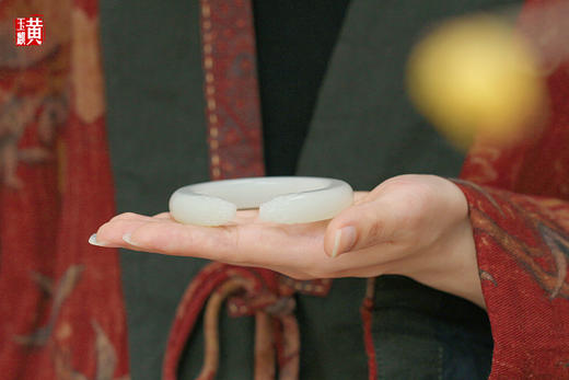 和田羊脂白玉双龙手镯   圈口：55.5mm 商品图3