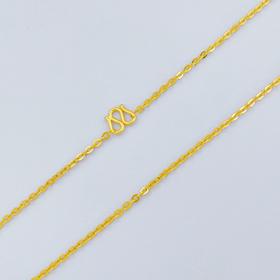 【限时克减150元】足金999.9 O字链项链(XL00008-08)补差价）补差价）预售产品下单后不退款不退货不换货不补差价