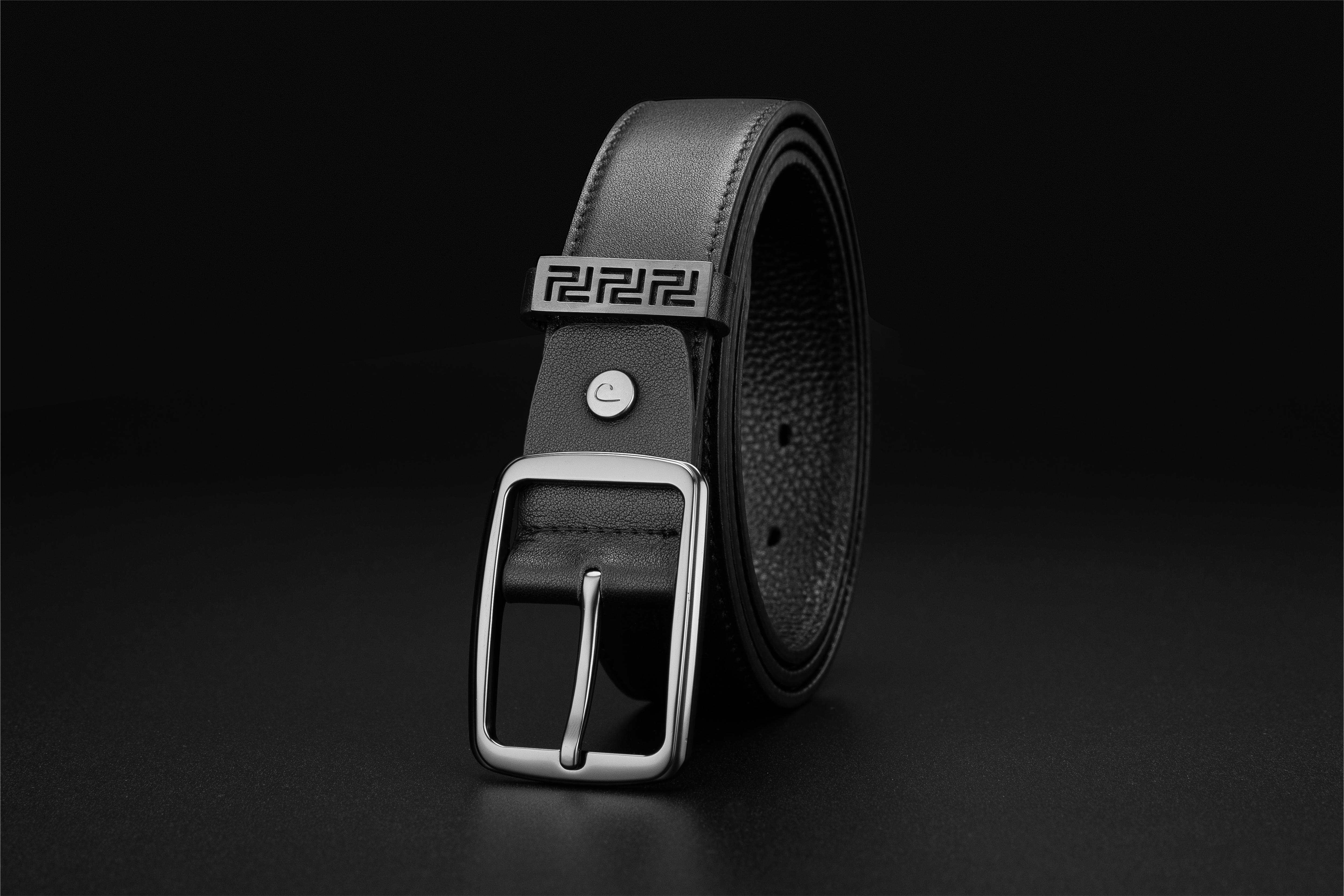 皮尔卡丹皮带男款合金针扣头皮带男真皮腰带男真皮皮带男士送男友送爸爸礼物