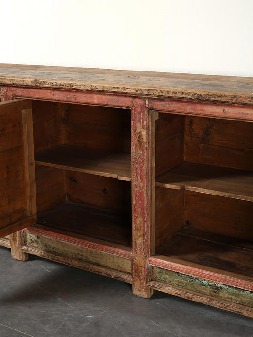 新品中式复古客厅餐边柜实木玄关储物柜收纳置物柜古旧物古典家具 商品图4