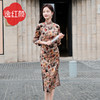 上海逸红颜知熹2025年冬季新款玉兰绒旗袍改良版连衣裙女知性优雅 商品缩略图3