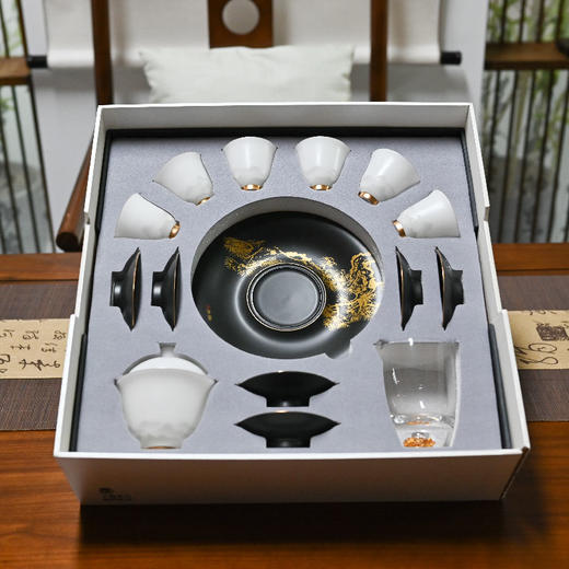 羽诗制造出品 松风煮茗套装茶具茶巾文创礼盒 商品图4