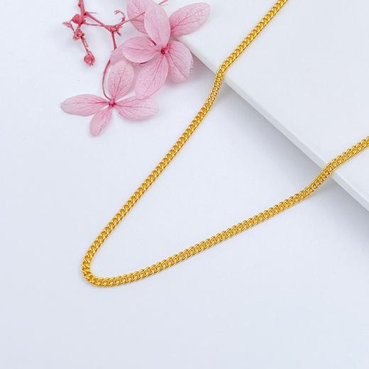 【限时克减150元】足金999.9 侧身链项链(XL00015-10)补差价）补差价）预售产品下单后不退款不退货不换货不补差价 商品图1