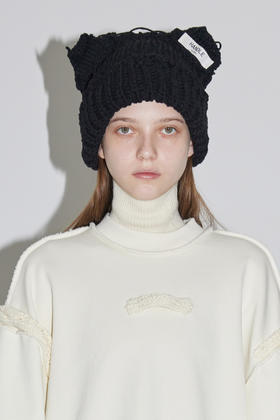 [ 洪晃同款 ] 手编小狗针织帽 哈士奇比熊柯基黑柴 HANDLE