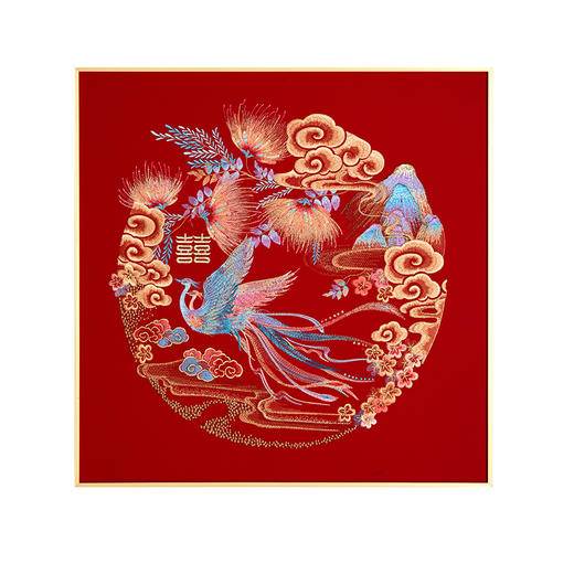 多喜爱婚庆刺绣装饰画  喜嫁装饰系列 喜结同心cs 商品图5