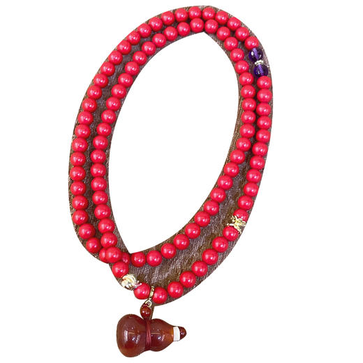 朱砂红玛瑙三圈扩香手串/项链 新年 九运红火设计 商品图4