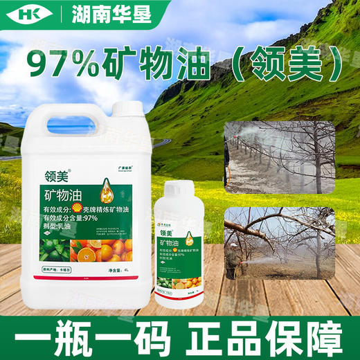 97%矿物油果树柑橘介壳虫红蜘蛛蚜虫烟粉虱果树杀螨清园杀虫剂1L 商品图2