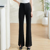 剩S/M/L/XL/XXL 米思阳2026春季新款时尚设计感修身微喇裤高腰开叉小个子长裤0078 商品缩略图1