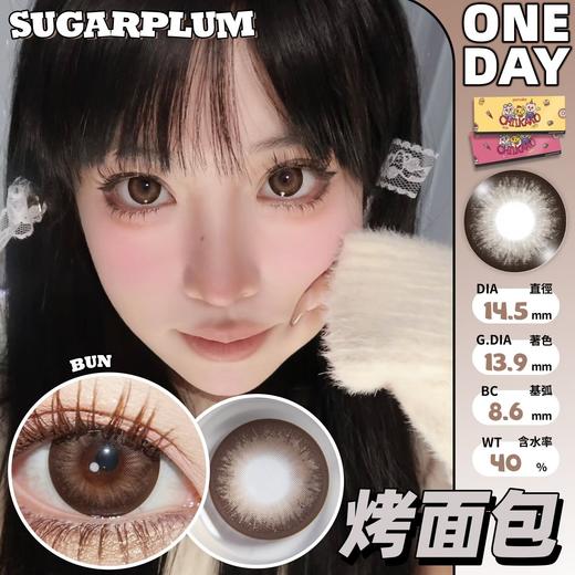 SUGARPLUM 烤面包 日抛 十片 14.5mm 参考着色13.9mm 基弧8.5 含水40% 韩国进口 商品图1