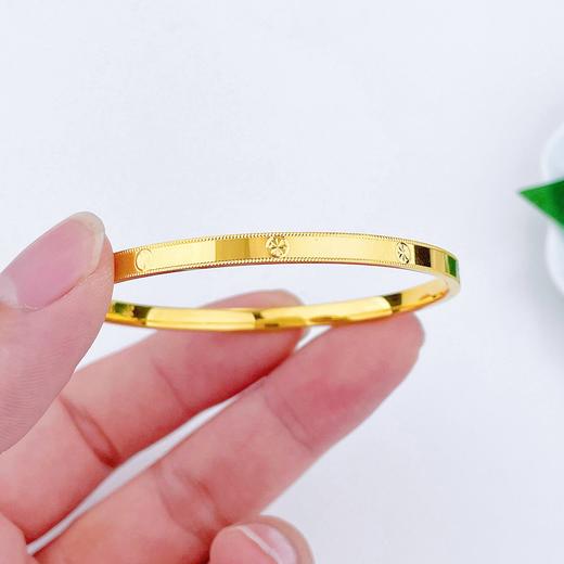 【限时克减150元】足金999.9 【精品】实心固口镜面金螺丝纹手镯(AISZ00375)（预售产品下单后不退款不退货不换货不补差价）（预售产品下单后不退款不退货不换货不补差价） 商品图2