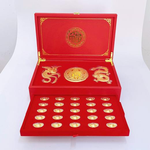 【限时克减150元】足金999 #婚庆 龙凤双喜金元宝摆件礼盒婚庆礼盒陪嫁嫁妆新婚订婚摆件礼盒（配精美包装/手提袋、NGTC国检证书）(ATBJ00010)（预售产品下单后不退款不退货不换货不补差价） 商品图1
