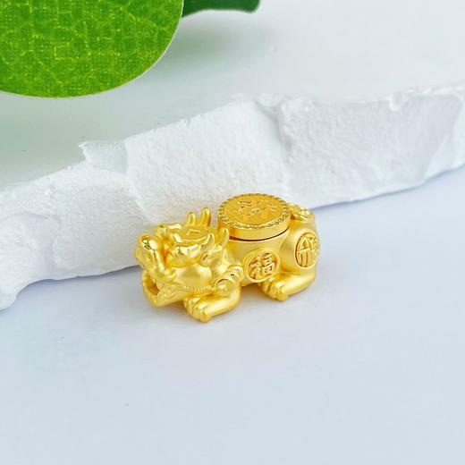 【限时克减150元】足金 #时来运转 3D硬金时来运转发字金币如意貔貅手串（发字可转动，约21.9*11.3mm）(V3DSC00165)（预售产品下单后不退款不退货不换货不补差 商品图2