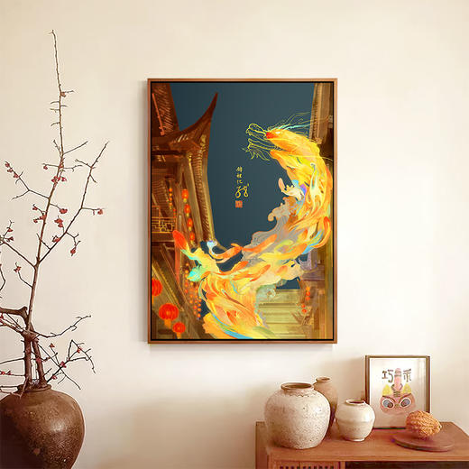 多喜爱数码布艺装饰画 新年特别款 锦鲤化龙cs 商品图0