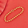【限时克减128元】足金999.9 黄金纯光珠(约5mm)纯圆珠手链光珠手链佛珠手链(SL00001-11)（预售产品下单后不退款不退货不换货不补差价） 商品缩略图1