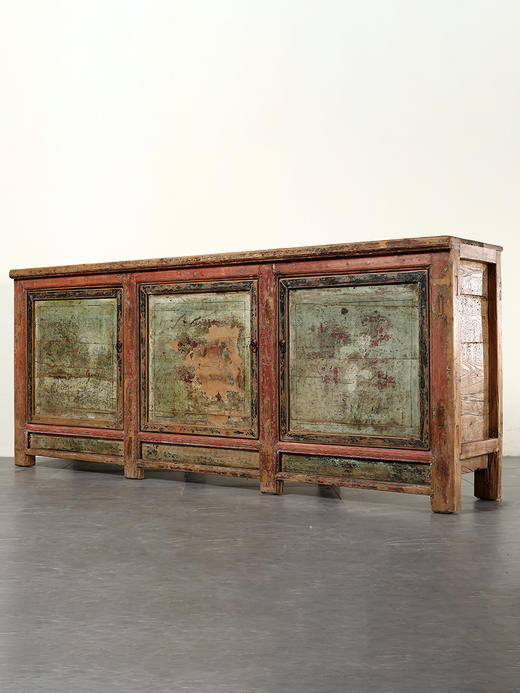 新品中式复古客厅餐边柜实木玄关储物柜收纳置物柜古旧物古典家具 商品图1