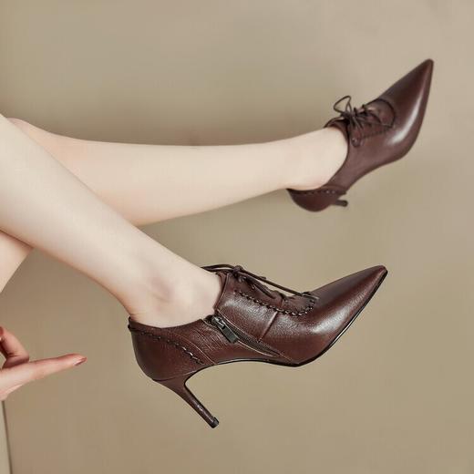 尖头细跟高跟鞋窝窝鞋，裸靴辣妈性感单鞋子QS&9932【预售5天】 商品图4