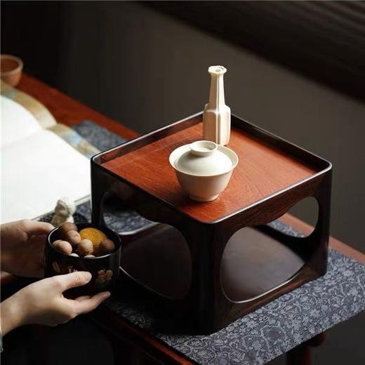 紫光檀+缅花【云清】香几 商品图1