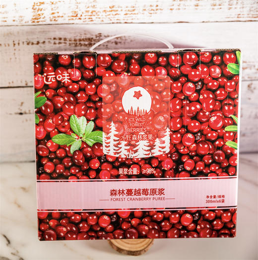 黑龙江远味蔓越莓原浆 300ml*6袋/箱 商品图1