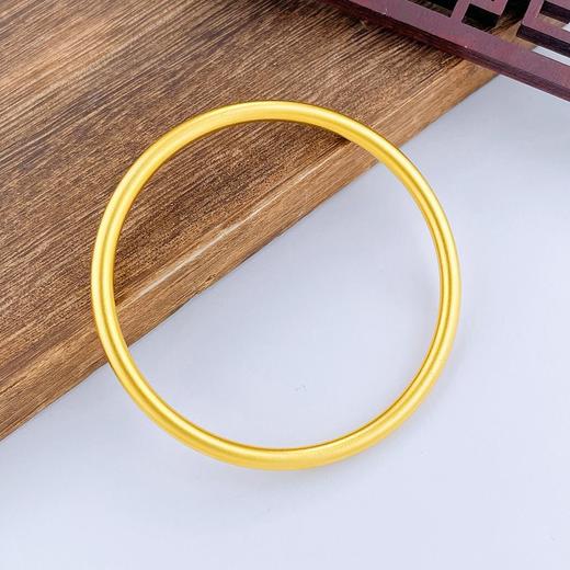 【限时克减150元】足金999.9 【油亮半空心】古法传承(面宽约3.7-3.9mm)古法光圈古法素圈固口古法手镯(GFSZW00022-07)（预售产品下单后不退款不退货不换货不补差价） 商品图0