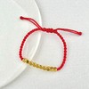 【定价黄金】足金 3D硬金十全十美方糖珠红绳调节成品手串(AA3DSC00198-1)（预售产品下单后不退款不退货不换货不补差价） 商品缩略图0