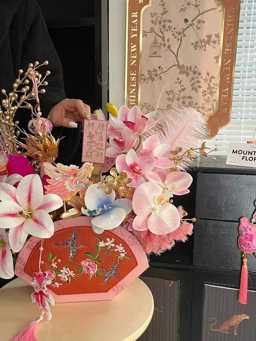 刺绣扇形花盒（29*9.5*20CM） 商品图0