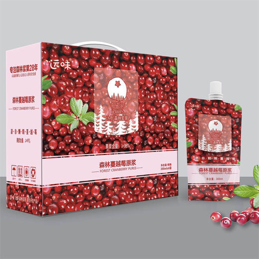 黑龙江远味蔓越莓原浆 300ml*6袋/箱 商品图8