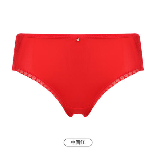 都市丽人基础系列蕾丝网布内裤女随意裁女士内裤中腰三角内裤LK42A7 商品图7