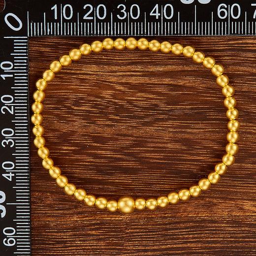 足金999.9 #小红书 古法传承黄金足金小圆珠手串(大珠4.5-5mm，小珠3.5-4mm)（周长约16cm）(GFSCW00006)补差价）预售产品下单后不退款不退货不换货不补差价 商品图5