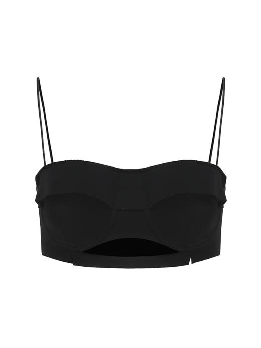 【羽墨】造型感吊带抹胸短款上衣 商品图4