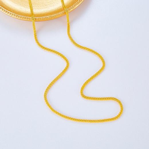 【限时克减150元】足金999.99 五9黄金方肖邦项链(ACXL00005-1)补差价）补差价）预售产品下单后不退款不退货不换货不补差价 商品图1