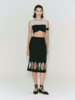 【落月光】几何镂空撞色拼接直身半裙 商品缩略图0