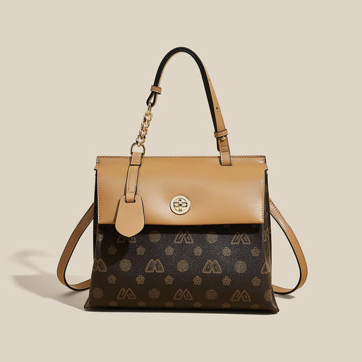 Safiya/索菲娅2024新款英伦大容量托特包百搭手提单肩斜挎包 SF9161033Y 商品图3