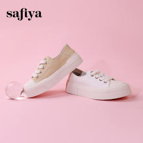 超值精选 | Safiya/索菲娅2023春夏圆头浅口透气厚底百搭休闲板鞋 SF33912283