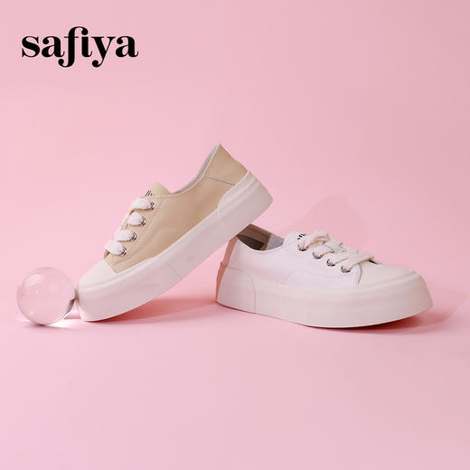 超值精选 | Safiya/索菲娅2023春夏圆头浅口透气厚底百搭休闲板鞋 SF33912283 商品图0