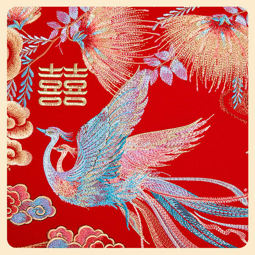 多喜爱婚庆刺绣装饰画  喜嫁装饰系列 喜结同心cs 商品图3