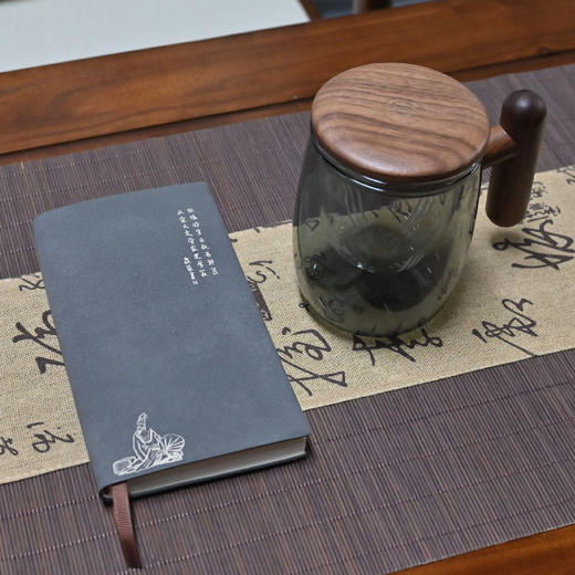 羽诗制造出品 知书达理套装笔记本高硼硅玻璃杯文创礼盒 商品图0