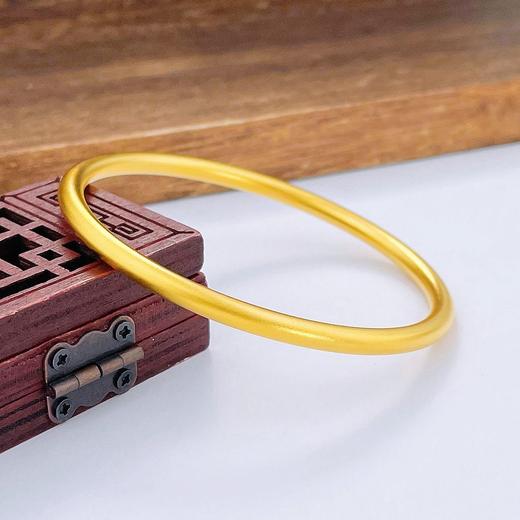 【限时克减150元】足金999.9 【油亮实心】古法传承(面宽约3.6-3.8mm)古法光圈古法素圈固口古法手镯(GFSZW00020-05)（预售产品下单后不退款不退货不换货不补差价） 商品图1