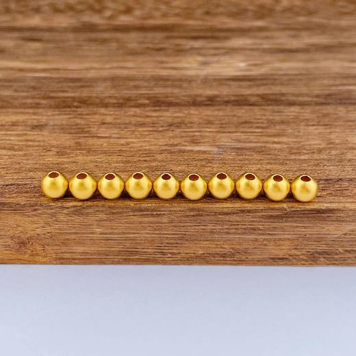 【限时克减150元】【转运珠】足金999 【无成色字印】古法散珠转运珠约3.8-4.2mm圆珠佛珠转运珠光珠/10粒(OGFSC00031)（预售产品下单后不退款不退货不换货不补差价 商品图1