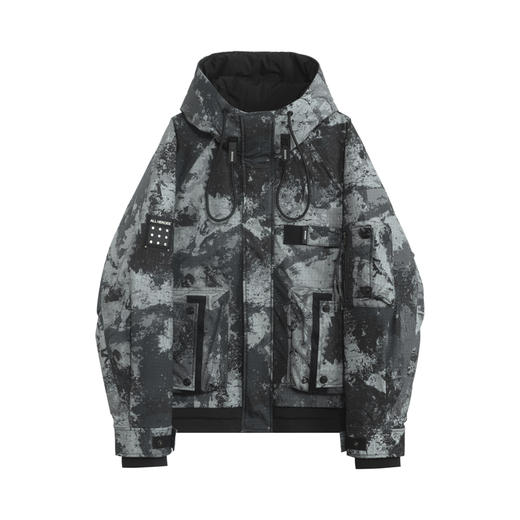 HX 冬季短款带帽羽绒服新国标90白鸭绒宽松/Z100340016101/02 商品图7