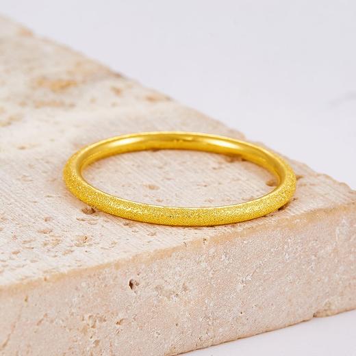 【限时克减150元】足金999 #条戒 #超轻 5G超轻黄金空心素圈戒线戒三生三世喷砂固口圈戒(AG5GJZ00055)（预售产品下单后不退款不退货不换货不补差价） 商品图0