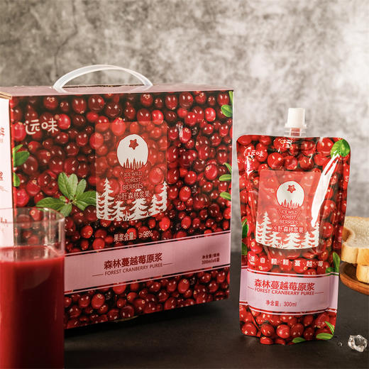 黑龙江远味蔓越莓原浆 300ml*6袋/箱 商品图0