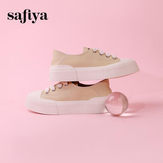 超值精选 | Safiya/索菲娅2023春夏圆头浅口透气厚底百搭休闲板鞋 SF33912283 商品图5
