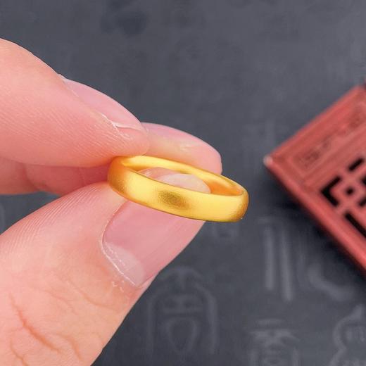 【限时克减150元】足金999.9 #条戒 古法实心固口条戒素圈戒指光圈戒指（面宽约3.6-3.9mm）(AIGFJZ00110-2)（预售产品下单后不退款不退货不换货不补差价 商品图2