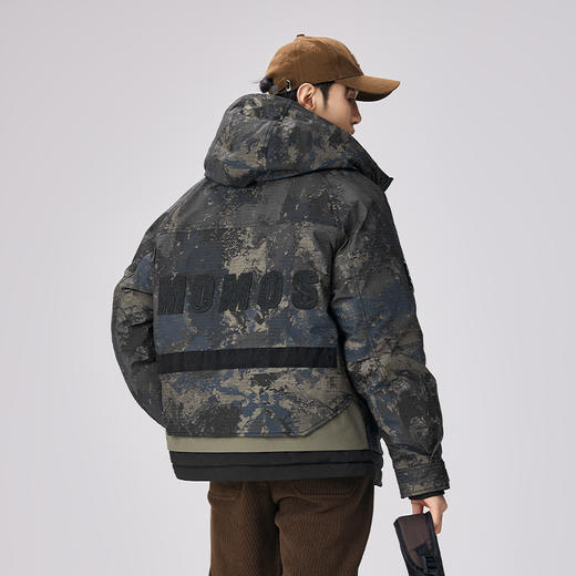 HX 冬季短款带帽羽绒服新国标90白鸭绒宽松/Z100340016101/02 商品图6