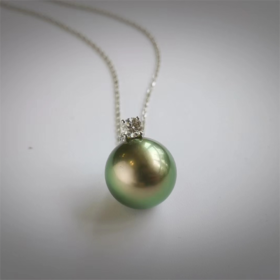 简洁系列【简约】单钻珍珠吊坠/经典作品