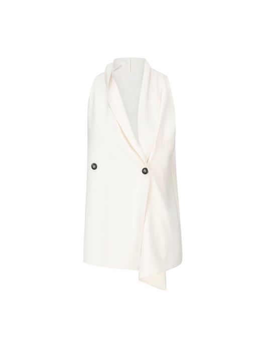 【晨光】无袖削肩交叠裹身直身上衣 商品图4