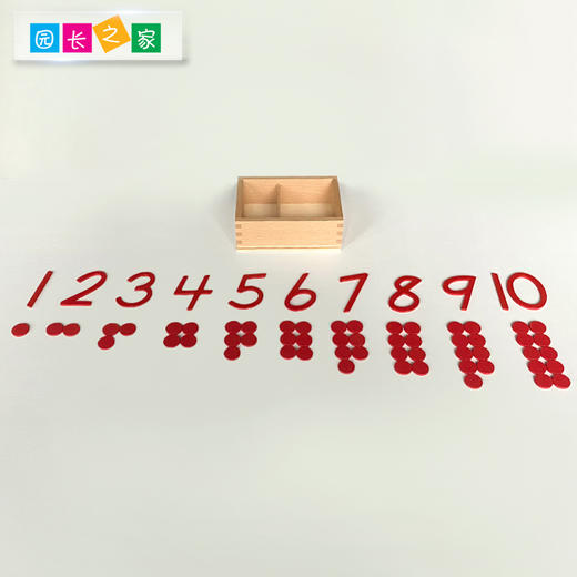 蒙氏数学教具 幼儿园蒙台梭利蒙特梭利儿童玩具 早教 数字与筹码 商品图3