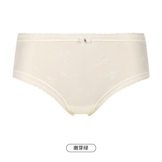 都市丽人基础系列薄透丝滑内裤女锦泳提花女士内裤速干中腰平角内裤LK45A1 商品图8