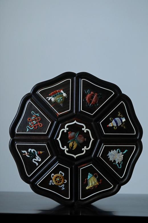 大红酸枝百宝嵌°八宝果盒 商品图0