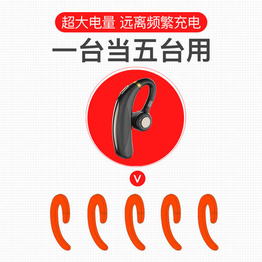 日用百货-K06S 商务蓝牙耳机5.0 无线挂耳式 商品图1